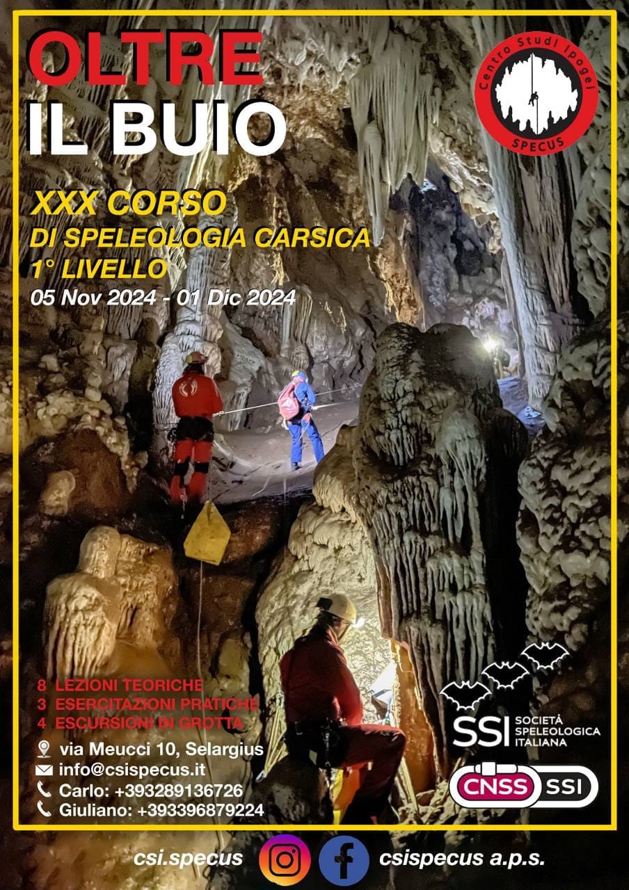 30° Corso di introduzione alla Speleologia