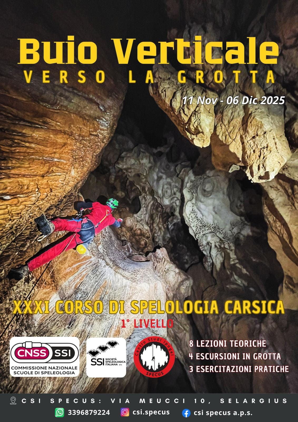 31° Corso di introduzione alla Speleologia
