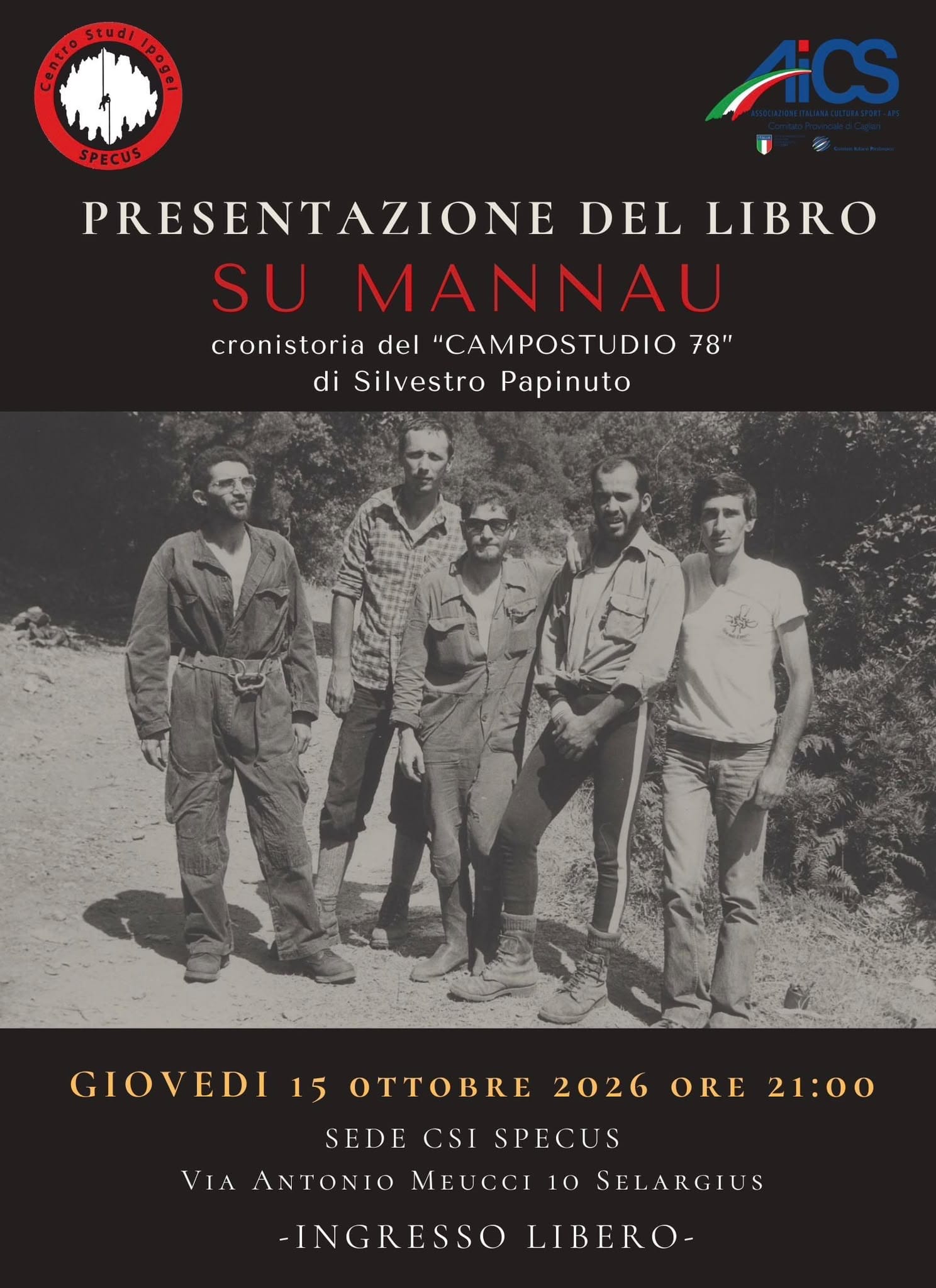 15 ottobre 2026 - Presentazione del libro "Su Mannau"
